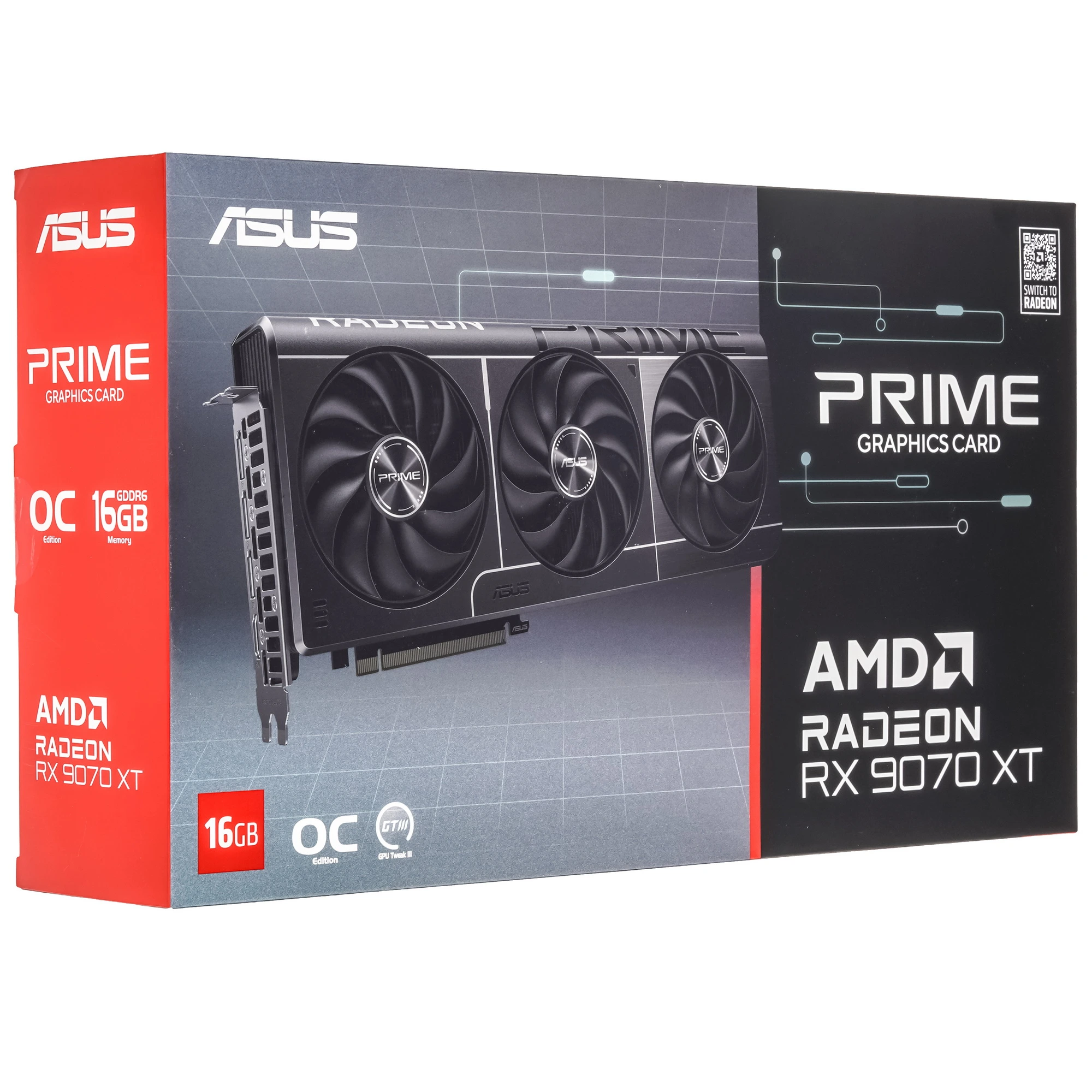 Видеокарта ASUS AMD Radeon RX 9070 XT PRIME OC Edition, 16 GB GDDR6, 256 bit, 3xDisplayPort, HDMI, GPU 2460 MHz, фото9