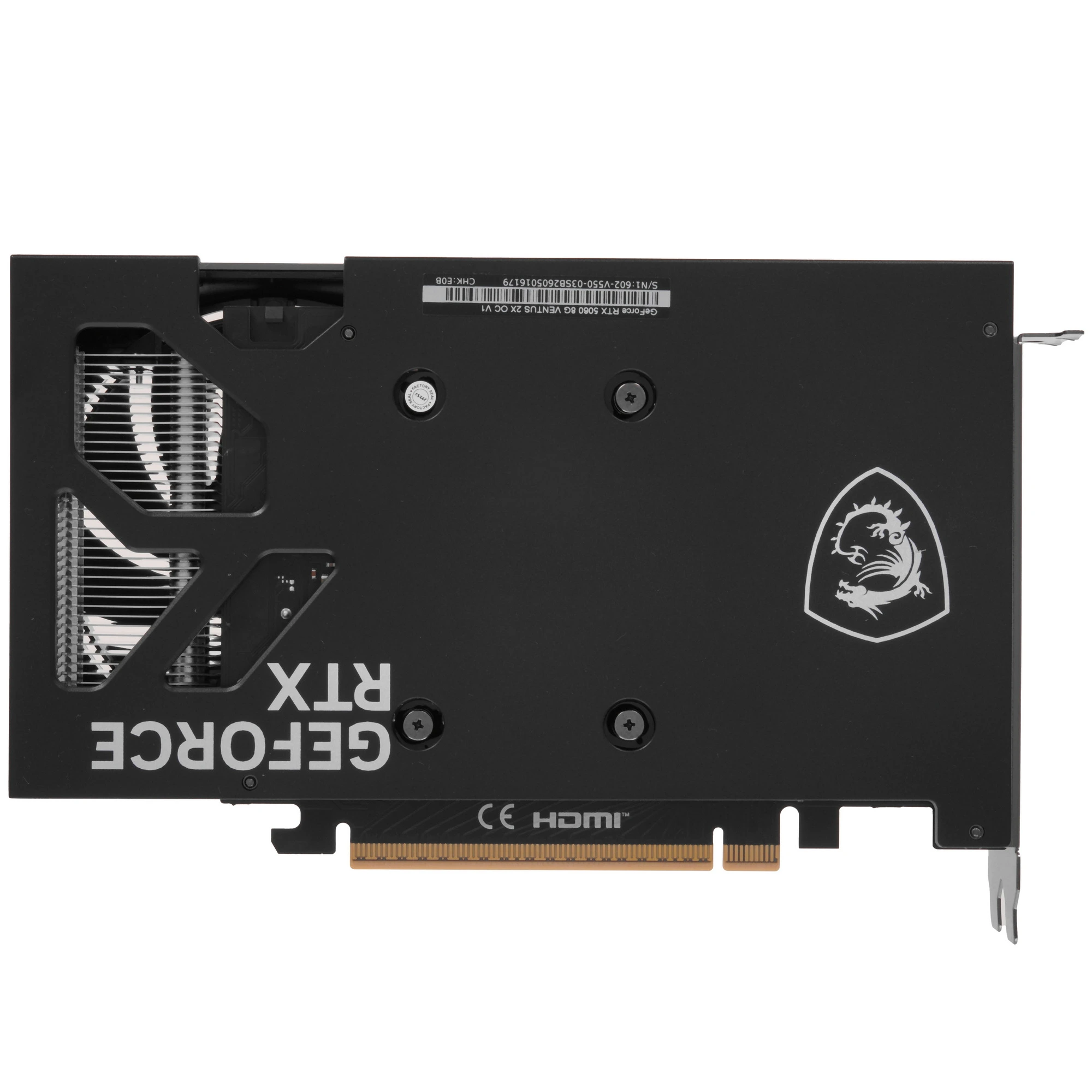 Видеокарта MSI GeForce RTX 5060 VENTUS 2X OC V1, 8 GB GDDR7, 128 bit, 3xDisplayPort, HDMI, GPU 2280 MHz, фото2