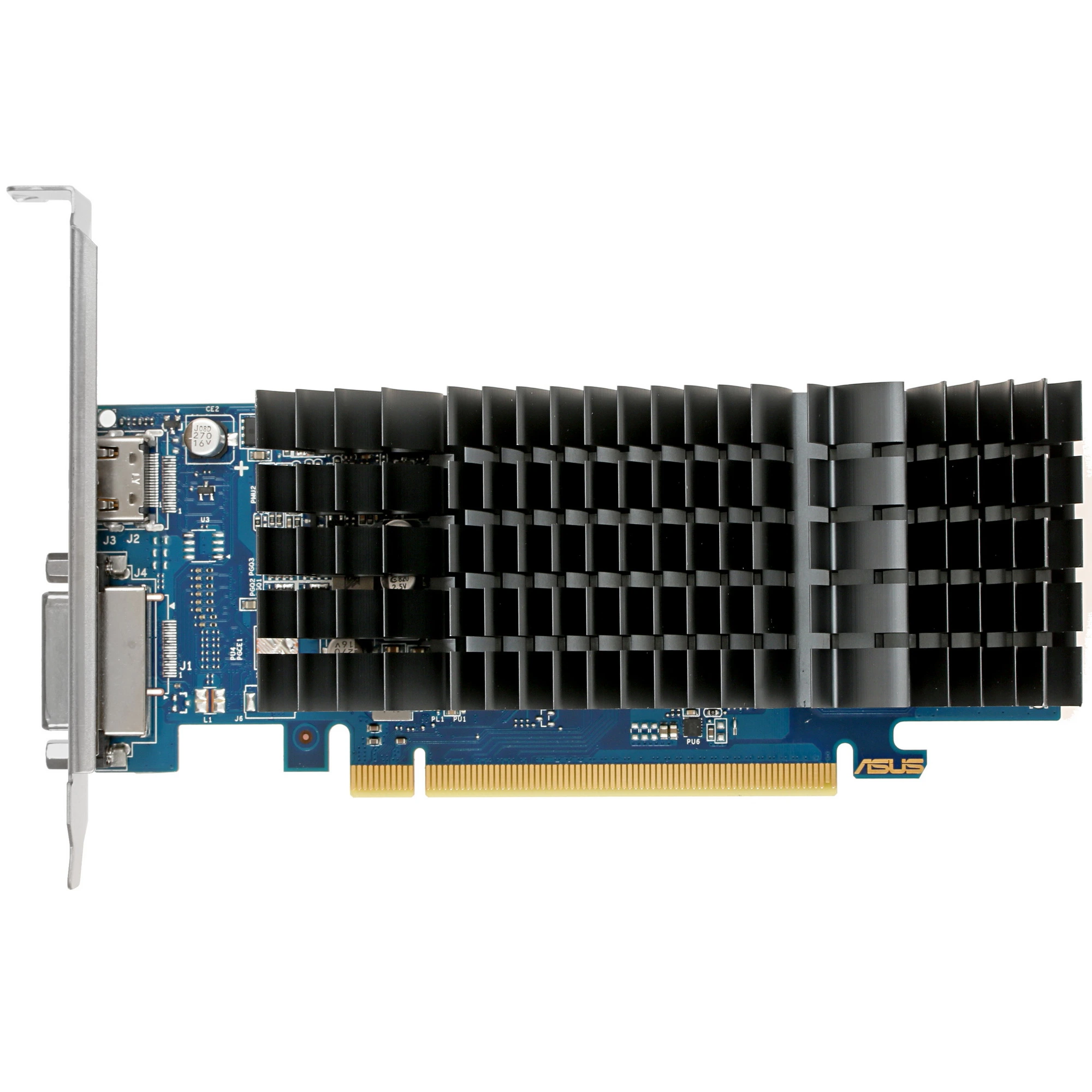 Видеокарта ASUS GeForce GT 1030, 2 GB GDDR5, 64 bit, HDMI, DVI-D, GPU 1228 MHz