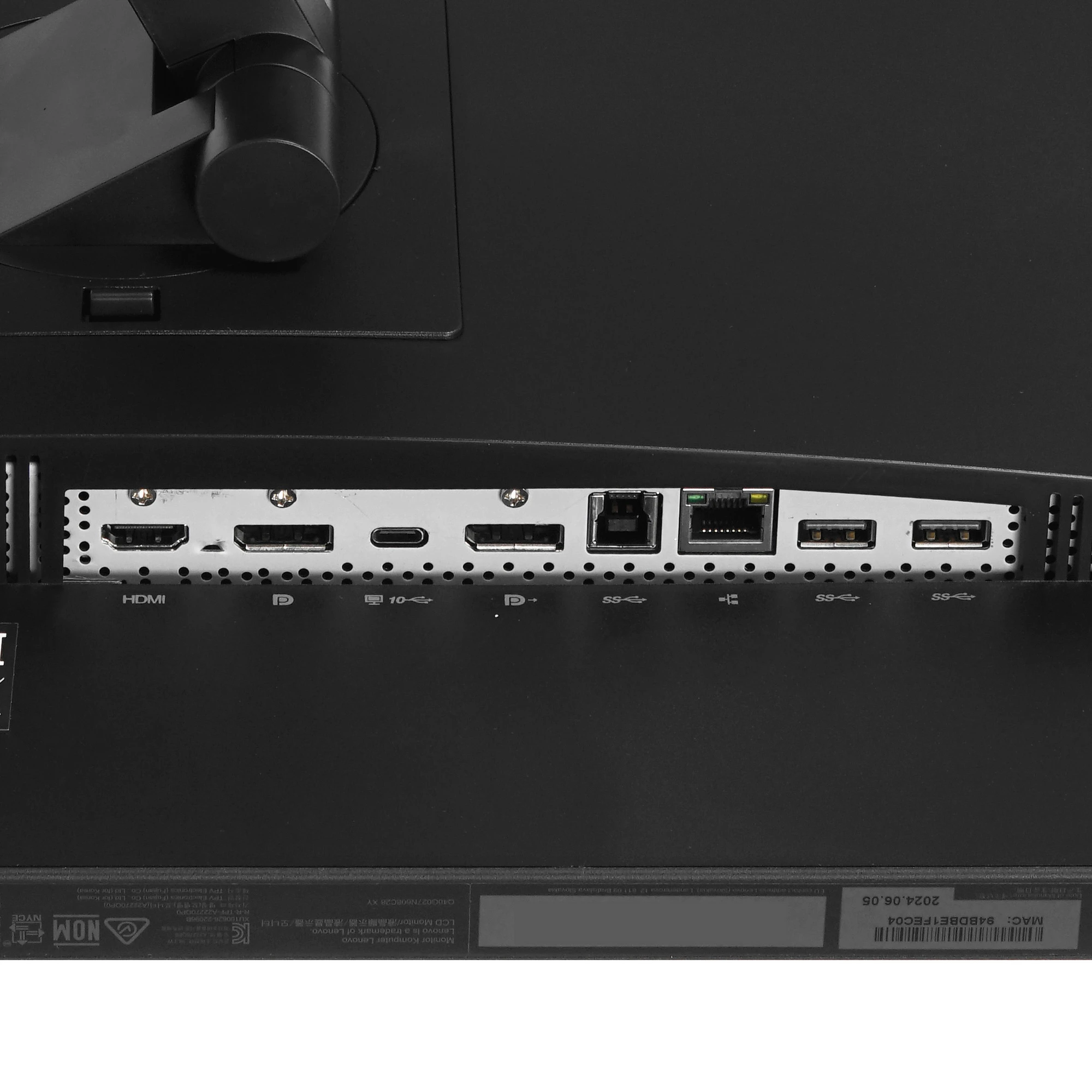 Монитор 27' Lenovo P27h-30 IPS 2560x1440, 60 Гц, 6 мс, 16:9, 350 кд/м², HDMI 2.0, DP 1.4, DP-out, USB-C, 3.5 Jack, USB Hub (4x USB 3.2), RJ-45, HDR10, черный, фото8