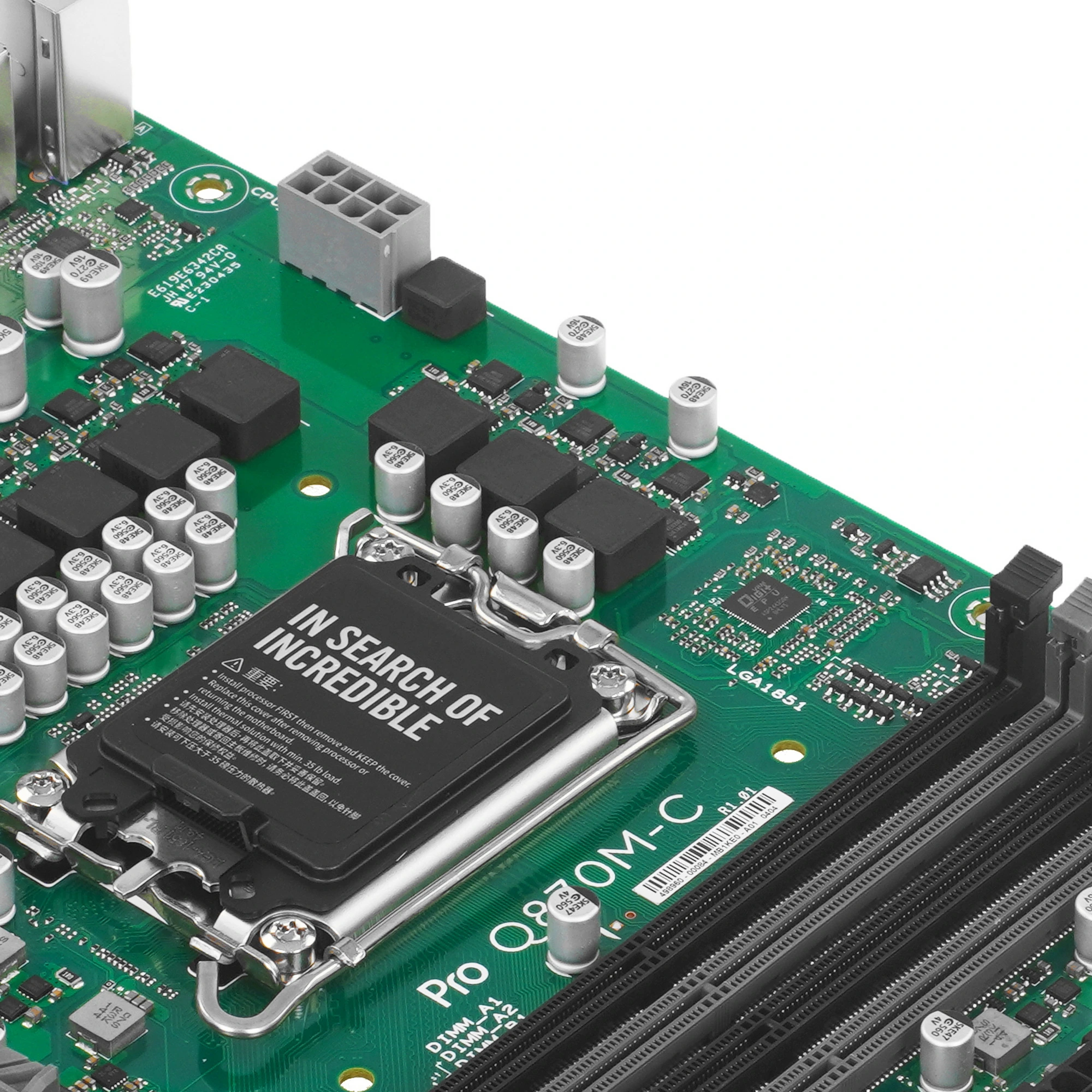 Материнская плата ASUS Pro Q870M-C-CSM, LGA1851, Intel Q870, 4xDDR5, 4xSATA, 2xM.2, 1xPCIe 5.0 x16, 1xPCIe 4.0 x4, 1xPCIe 4.0 x1, 2xDP, 1xHDMI, 1xPS/2, 1x1Gb LAN, 3xUSB-A 10Gbps, 1xUSB-A 5Gbps, 2xUSB-A 2.0, 3x3.5 мм, 7.1, mATX, фото5