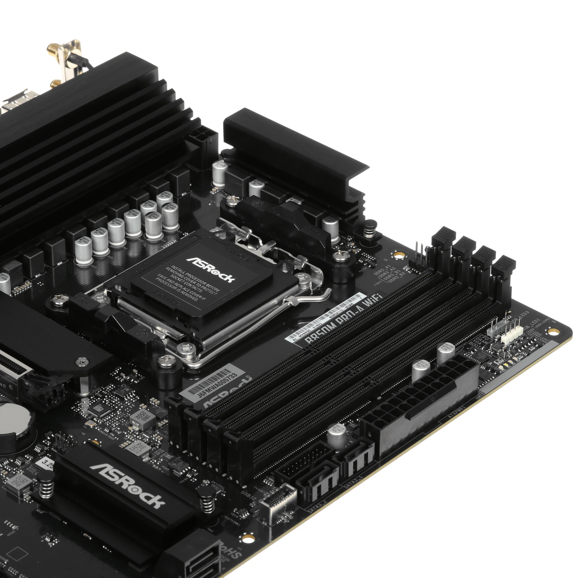 Материнская плата ASRock B850M PRO-A WIFI, AM5, AMD B850, 4xDDR5, 4xSATA, 3xM.2, 1xPCIe 5.0 x16, 1xPCIe 3.0 x4, 1xDP, 1xHDMI, 1x2.5Gb LAN, Wi-Fi 6E, Bluetooth 5.2, 1xUSB-C 10Gbps, 1xUSB-A 10Gbps, 2xUSB-A 5Gbps, 4xUSB-A 2.0, 3x3.5 мм, 7.1, mATX, фото5