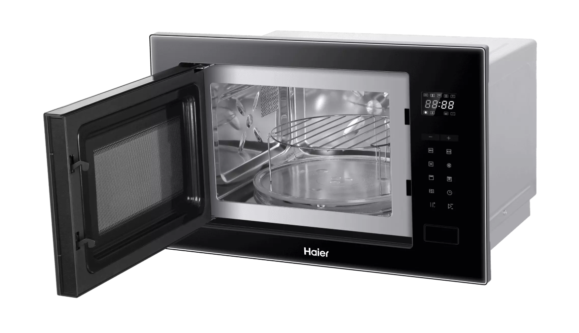 Встраиваемая микроволновая печь Haier HMX-BTG259B черный, 25 л, 900 Вт, переключатели - сенсор, фото5