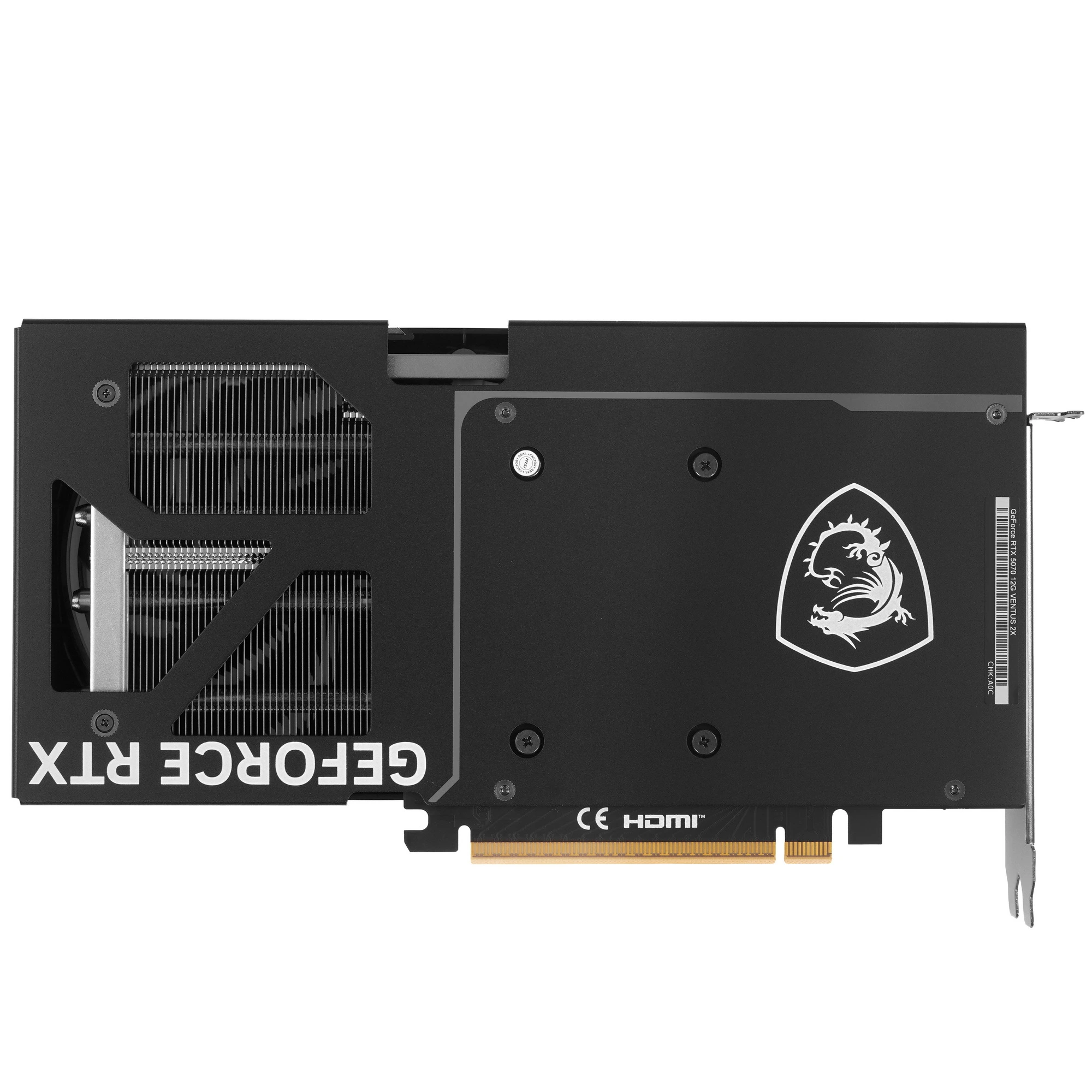 Видеокарта MSI GeForce RTX 5070 VENTUS 2X, 12 GB GDDR7, 192 bit, 3xDisplayPort, HDMI, GPU 2325 MHz, фото2