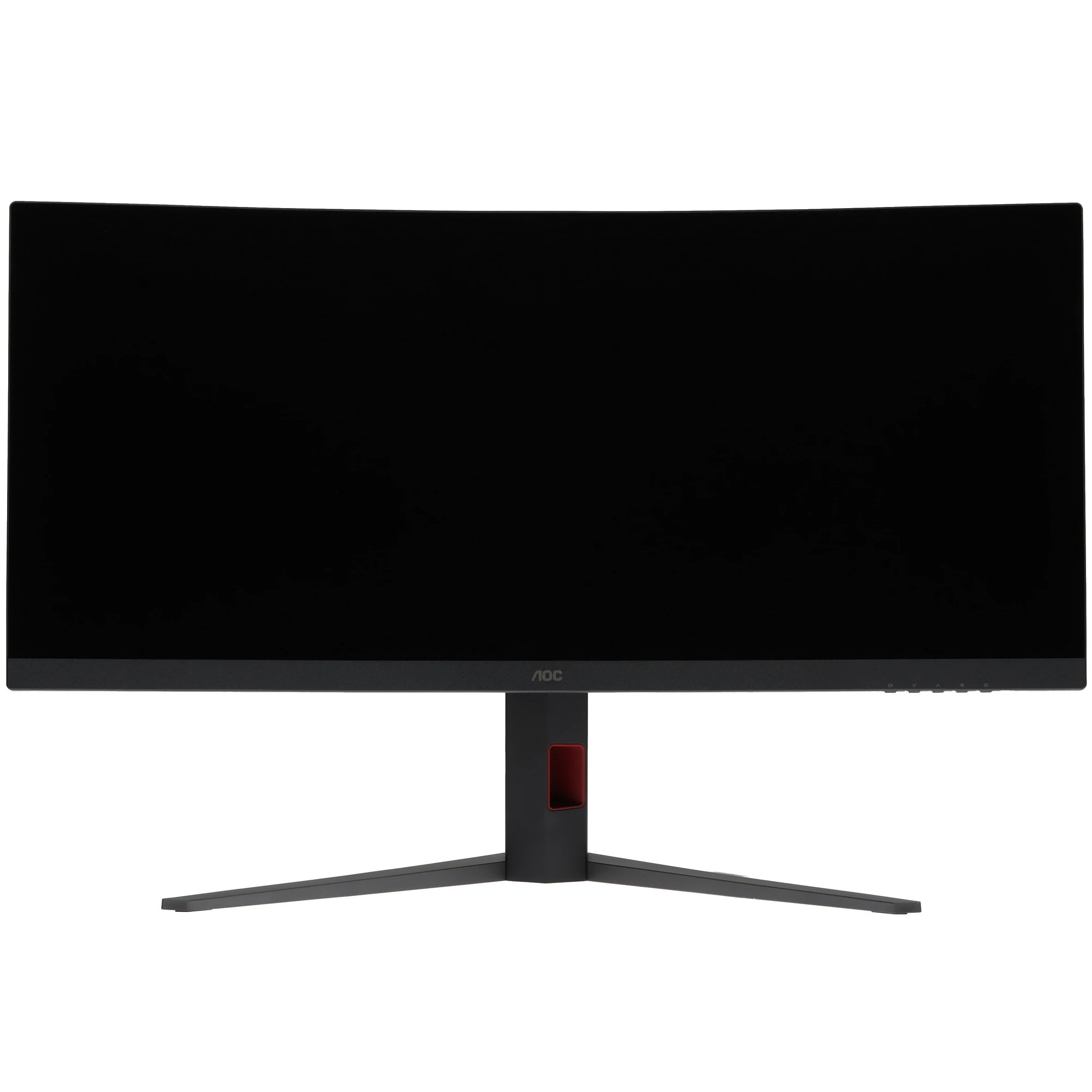 Монитор 34' AOC CU34G4 VA 3440x1440, 180 Гц, 0.5 мс, 21:9, 300 кд/м², HDMI 2.0, DP 1.4, 3.5 Jack, HDR10, FreeSync Premium, Adaptive-Sync, изогнутый экран (1500R), черный/красный, фото2