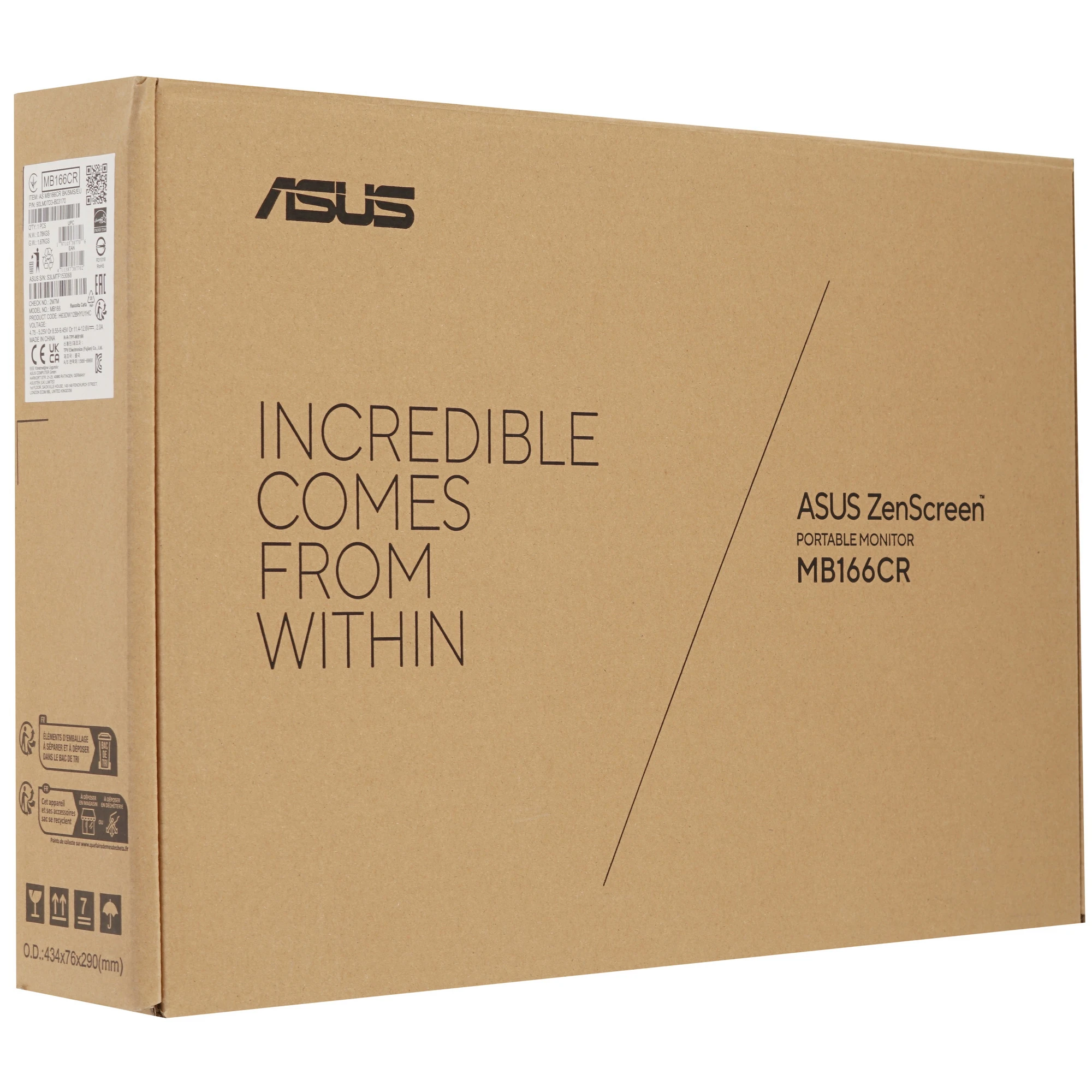 Монитор 15.6' Asus ZenScreen MB166CR IPS 1920x1080, 60 Гц, 5 мс, 16:9, 250 кд/м², USB-C, черный, фото9