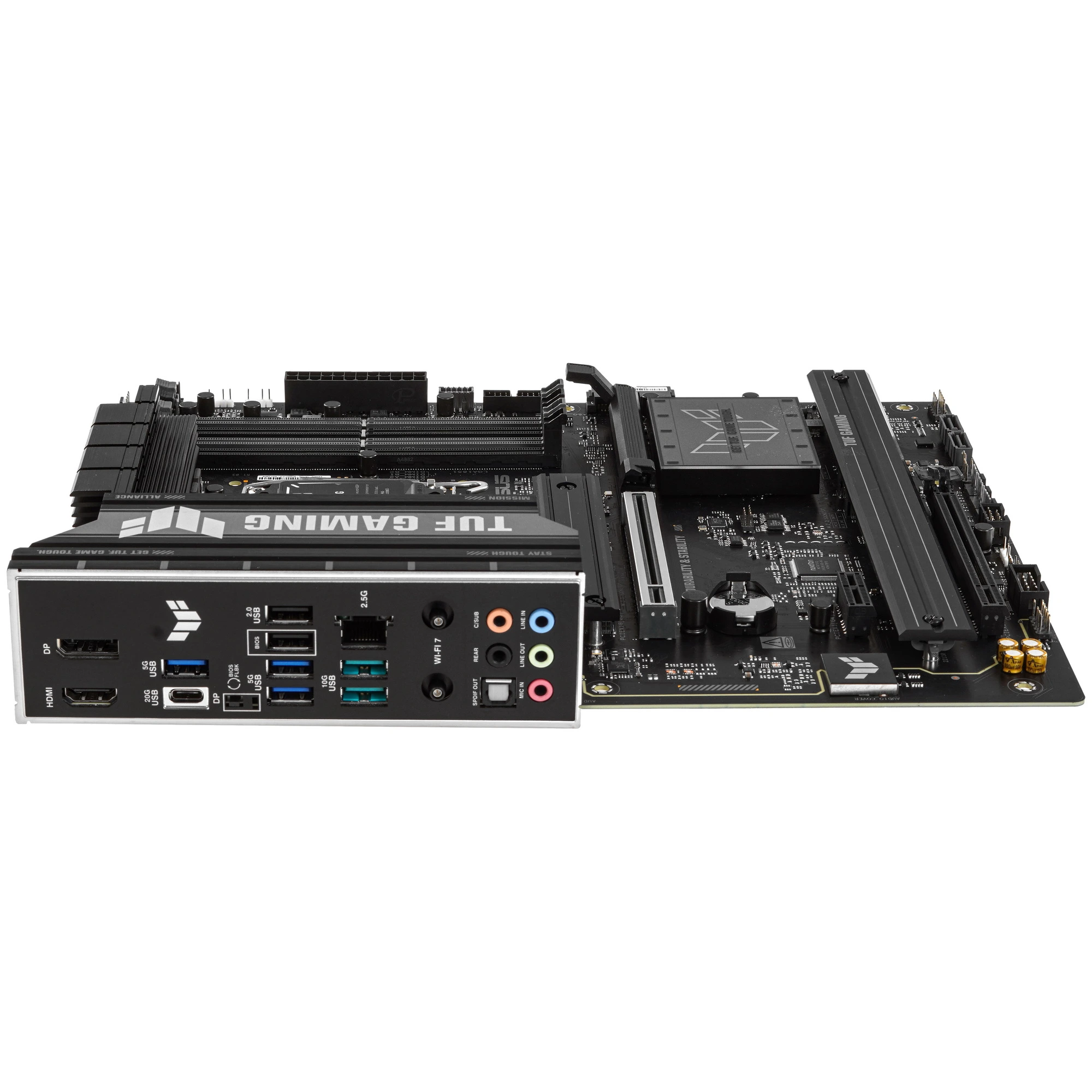 Материнская плата ASUS TUF GAMING B860-PLUS WIFI, LGA1851, Intel B860, 4xDDR5, 4xSATA, 3xM.2, 1xPCIe 5.0 x16, DisplayPort, HDMI, USB Type-C, 1x2.5Gb LAN, 5x3.5 мм, 7.1, ATX, фото4