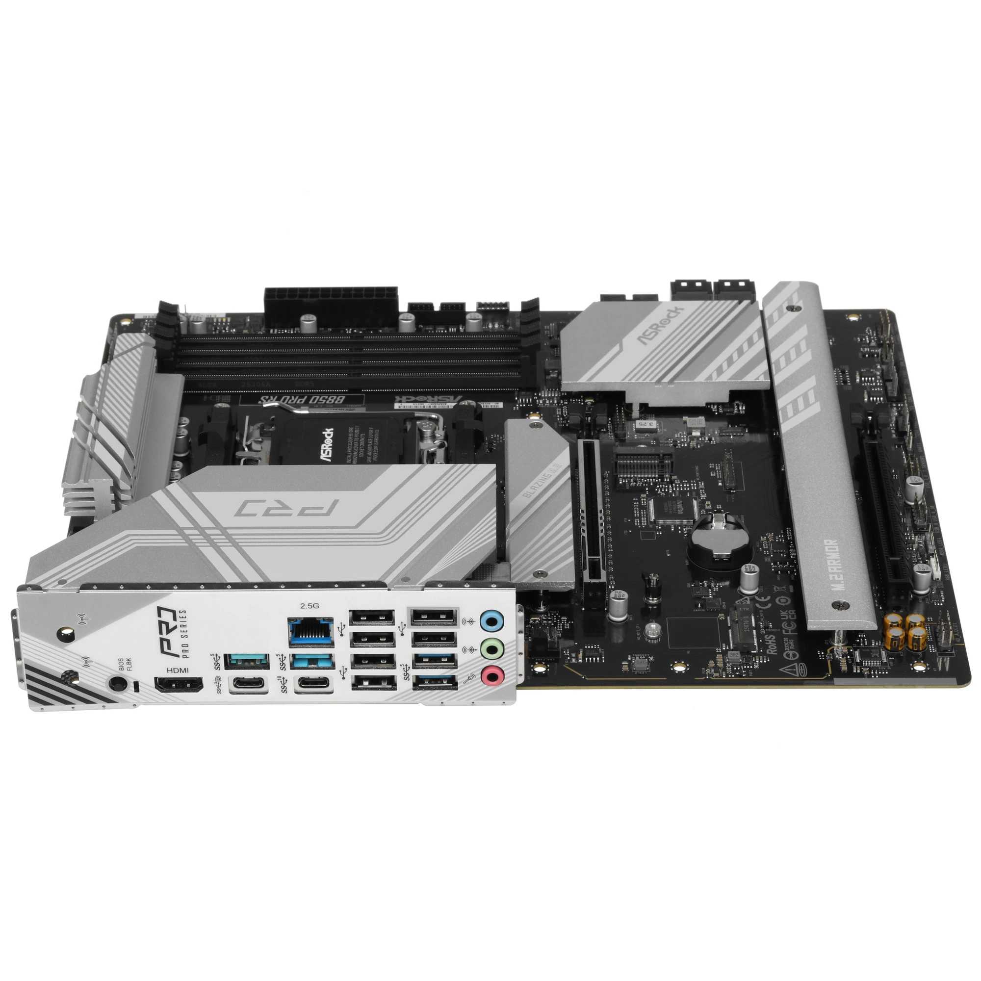 Материнская плата ASRock B850 PRO RS, AM5, AMD B850, 4xDDR5, 4xSATA, 4xM.2, 1xPCIe 5.0 x16, 1xPCIe 4.0 x4, 1xHDMI, 1xUSB-C, 1x2.5Gb LAN, 1xUSB-C 10Gbps, 1xUSB-C 5Gbps, 4xUSB-A 5Gbps, 6xUSB-A 2.0, 3x3.5 мм, 7.1, ATX, фото5