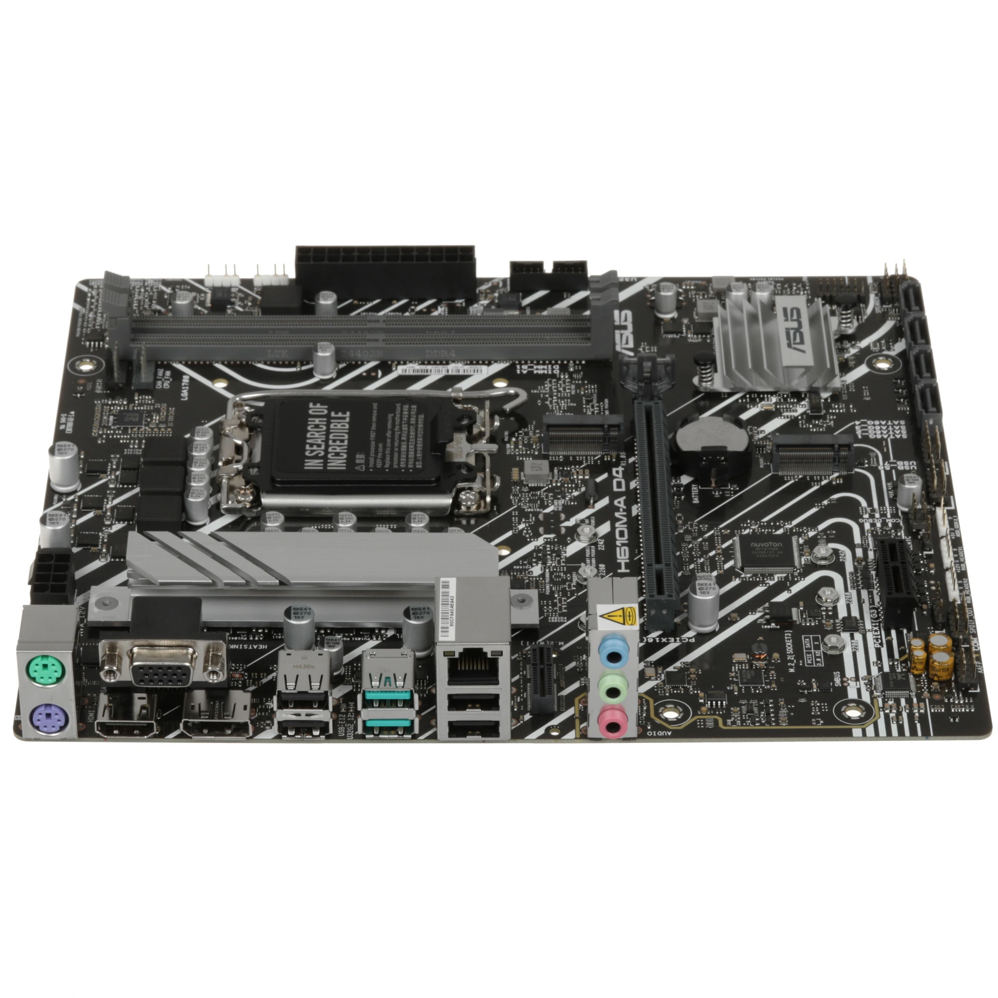 Материнская плата ASUS PRIME H610M-A D4-CSM, LGA 1700, Intel H610, 2xDDR4, 4xSATA, 2xM.2, 1xPCIe 4.0 x16, 1xPCIe x1, 1xDP, 1xD-Sub, 1xHDMI, 1x 1Gb LAN, 4xUSB-A 2.0, 2xUSB-A 3.2 Gen 1, 7.1, mATX, фото3