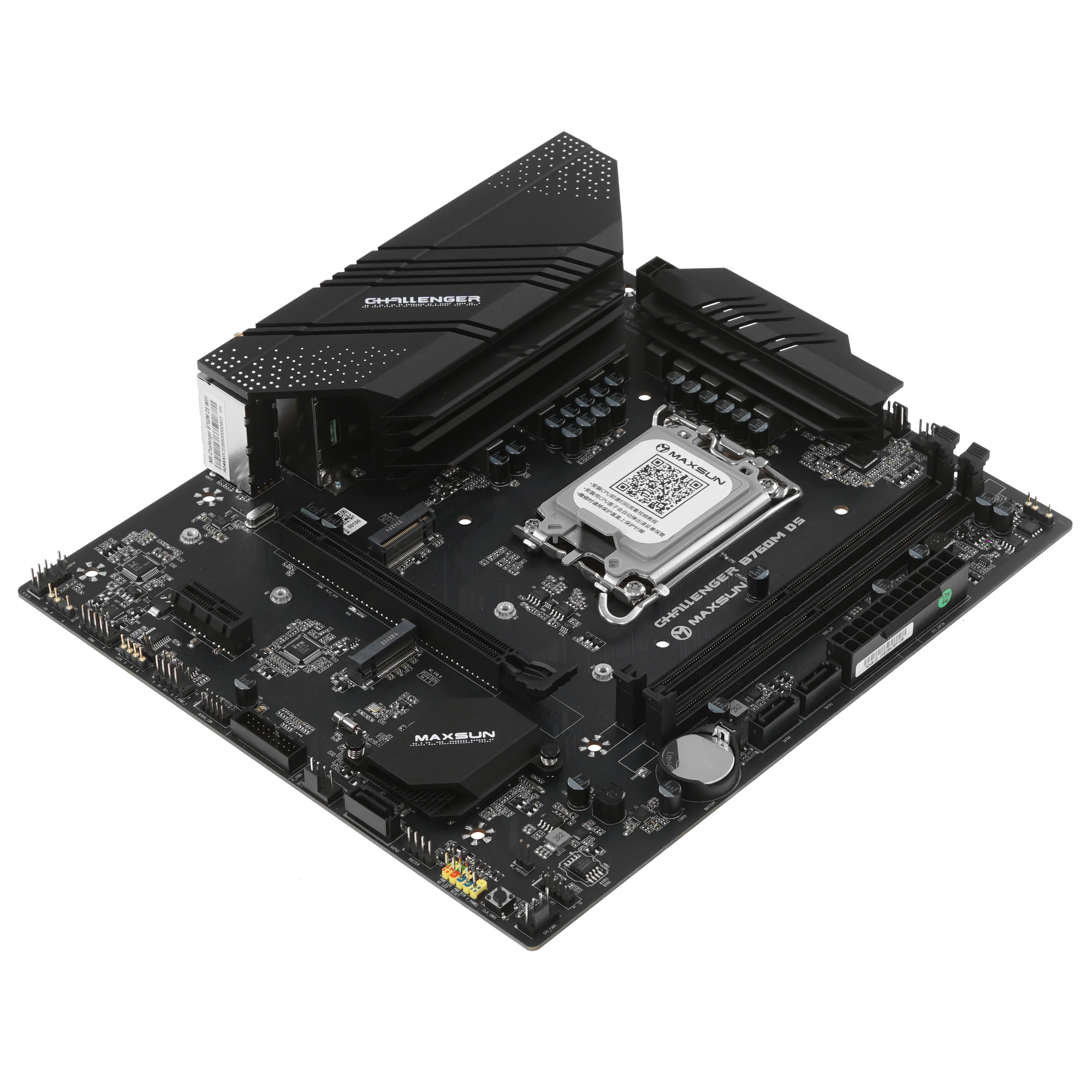 Материнская плата Maxsun Challenger B760M D5 WIFI, LGA 1700, Intel B760, 2xDDR5, 3xSATA, 2xM.2, 1xPCIe 4.0 x16, 1xPCIe 4.0 x1, 1xHDMI, 1xVGA, 1x 1Gb LAN, 2xUSB-A 3.2 Gen 1, 2xUSB-A 2.0, 3x3.5 мм, 5.1, mATX, фото12