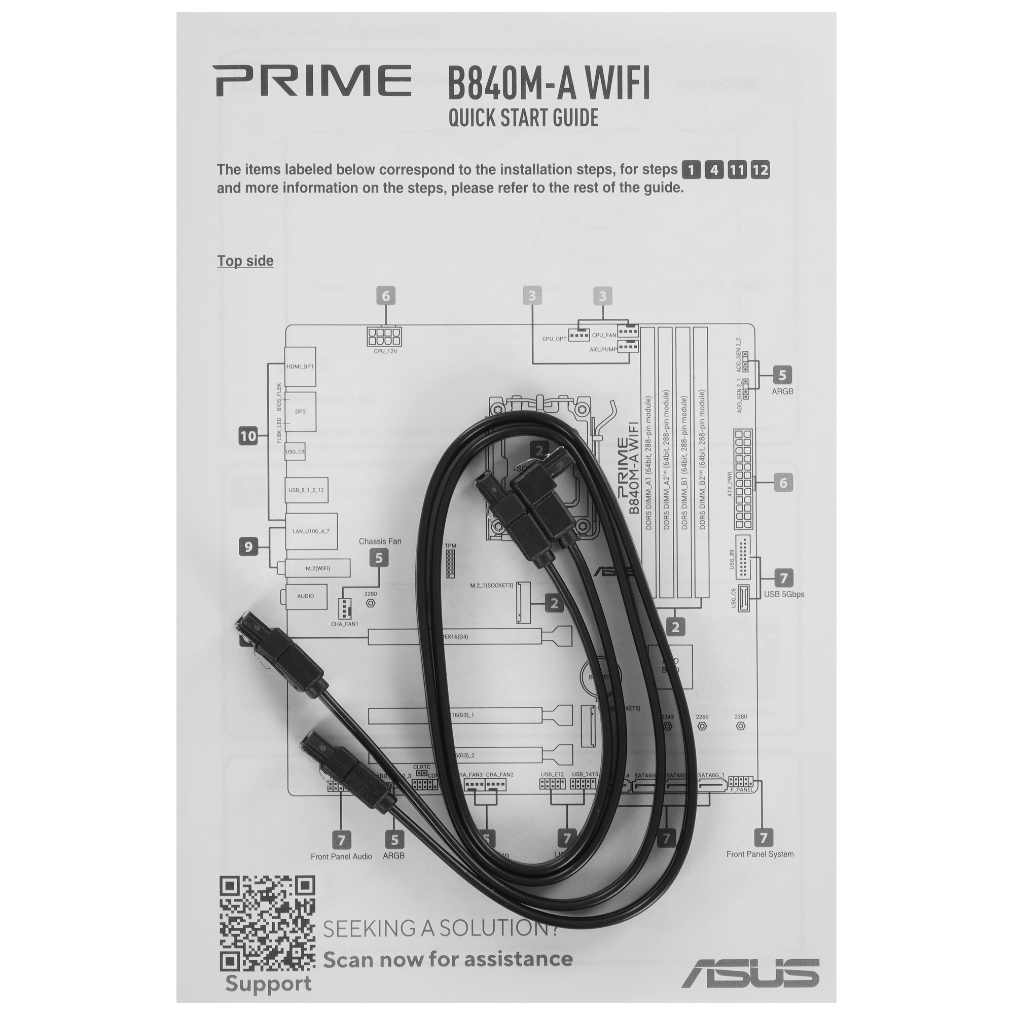 Материнская плата ASUS PRIME B840M-A WIFI, AM5, AMD B840, 4xDDR5, 4xSATA, 3xM.2, 1xPCIe 4.0 x16, 2xPCIe 3.0 x1, DisplayPort, HDMI, 1x2.5Gb LAN, USB Type-C, 3x3.5 мм, 7.1, microATX, фото7