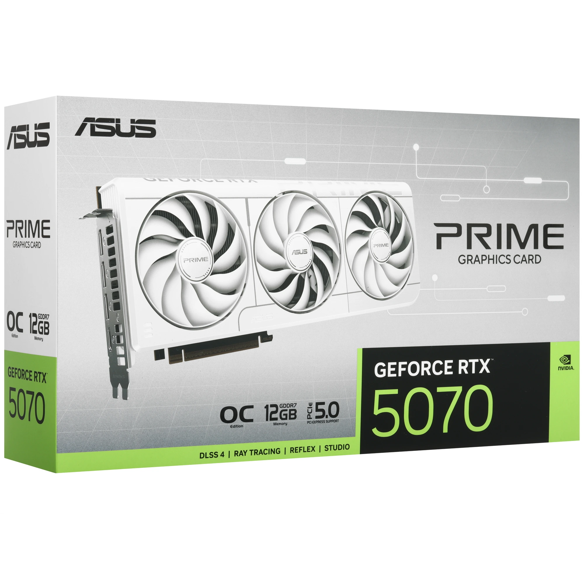 Видеокарта ASUS GeForce RTX 5070 PRIME White OC Edition, 12 GB GDDR7, 192 bit, 3xDisplayPort, HDMI, GPU 2325 MHz, фото11
