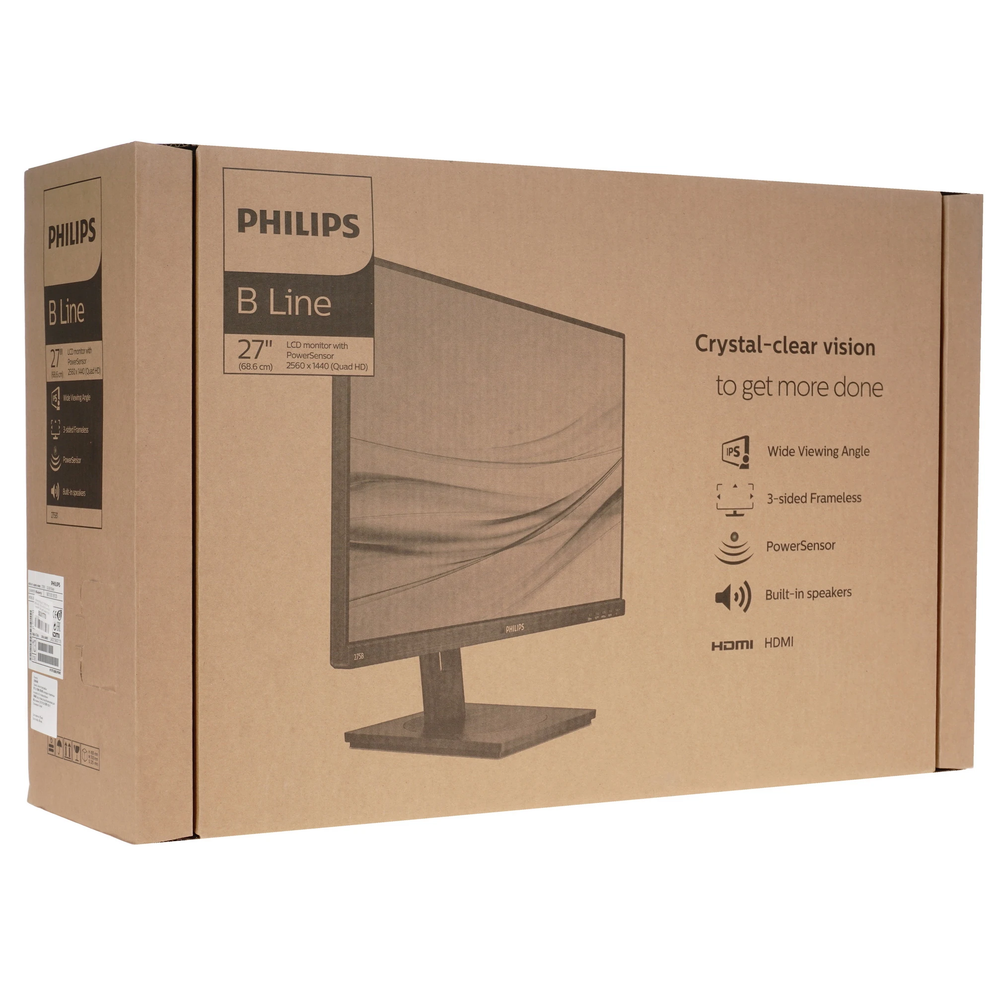 Монитор 27' Philips 275B1 IPS 2560x1440, 75 Гц, 4 мс, 300 кд/м2, 16:9, 1xHDMI, 1xDP, 1x3.5 мм, черный, фото13