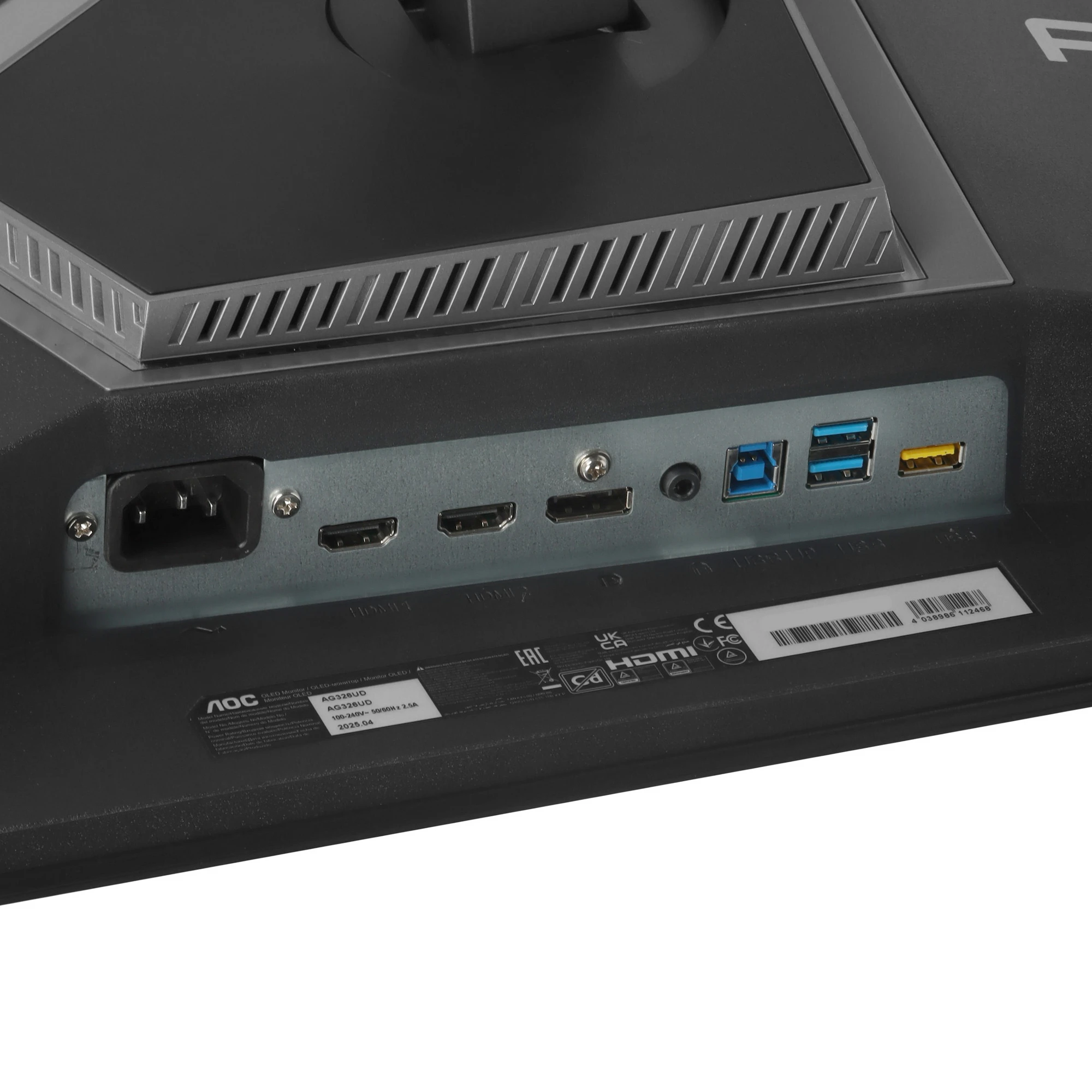 Монитор 31.5' AOC AGON PRO AG326UD QD-OLED 3840x2160, 165 Гц, 0.03 мс, 16:9, 1000 кд/м², 2xHDMI 2.1, DP 1.4, 3.5 Jack, USB Hub (3x USB 3.1), динамики (2x8 Вт), HDR10, Adaptive-Sync, G-Sync Compatible, черный, фото8