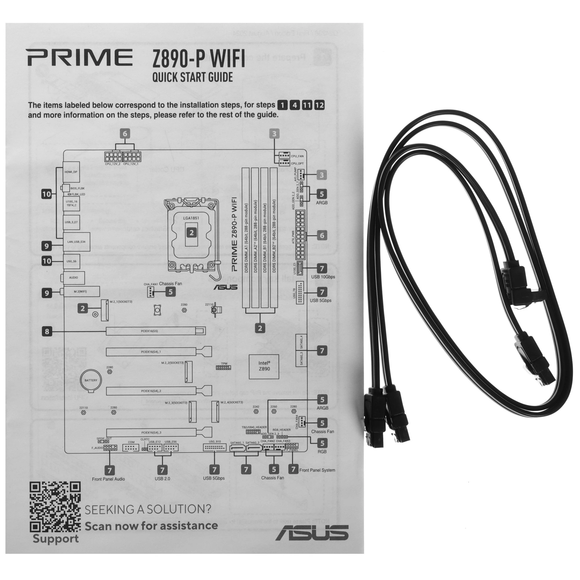 Материнская плата ASUS PRIME Z890-P WIFI, LGA1851, Intel Z890, 4xDDR5, 4xSATA, 4xM.2, 1xPCIe 5.0 x16, DisplayPort, HDMI, USB Type-C, 1x2.5Gb LAN, Thunderbolt, 3x3.5 мм, 7.1, ATX, фото10