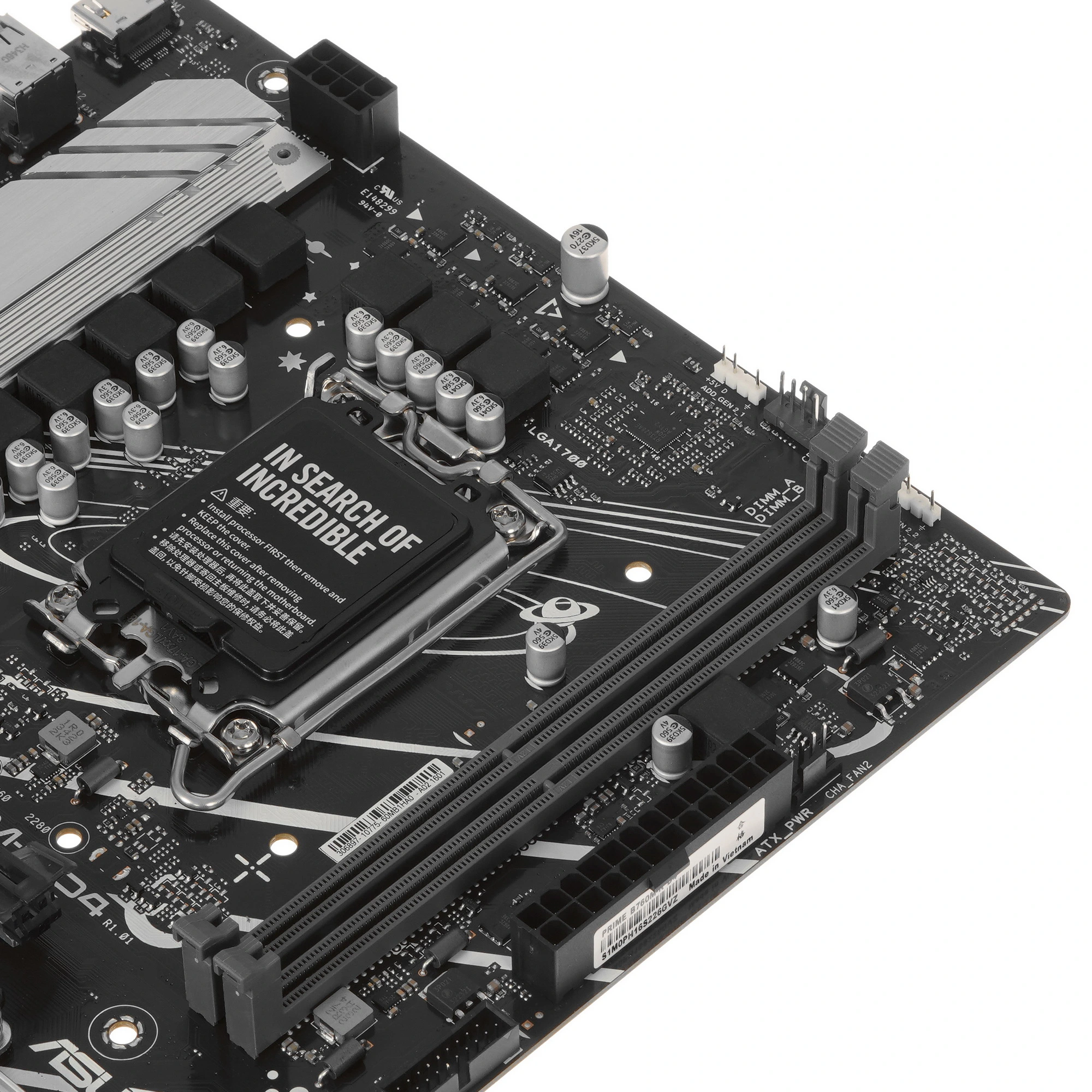 Материнская плата ASUS PRIME B760M-R D4, LGA 1700, Intel B760, 2xDDR4, 4xSATA, 2xM.2, 1xPCIe 4.0 x16, 1xPCIe x1, 1xHDMI, 1x 2.5Gb LAN, 4xUSB-A 2.0, 4xUSB-A 3.2 Gen 1, 3x3.5 мм, 7.1, mATX, фото9