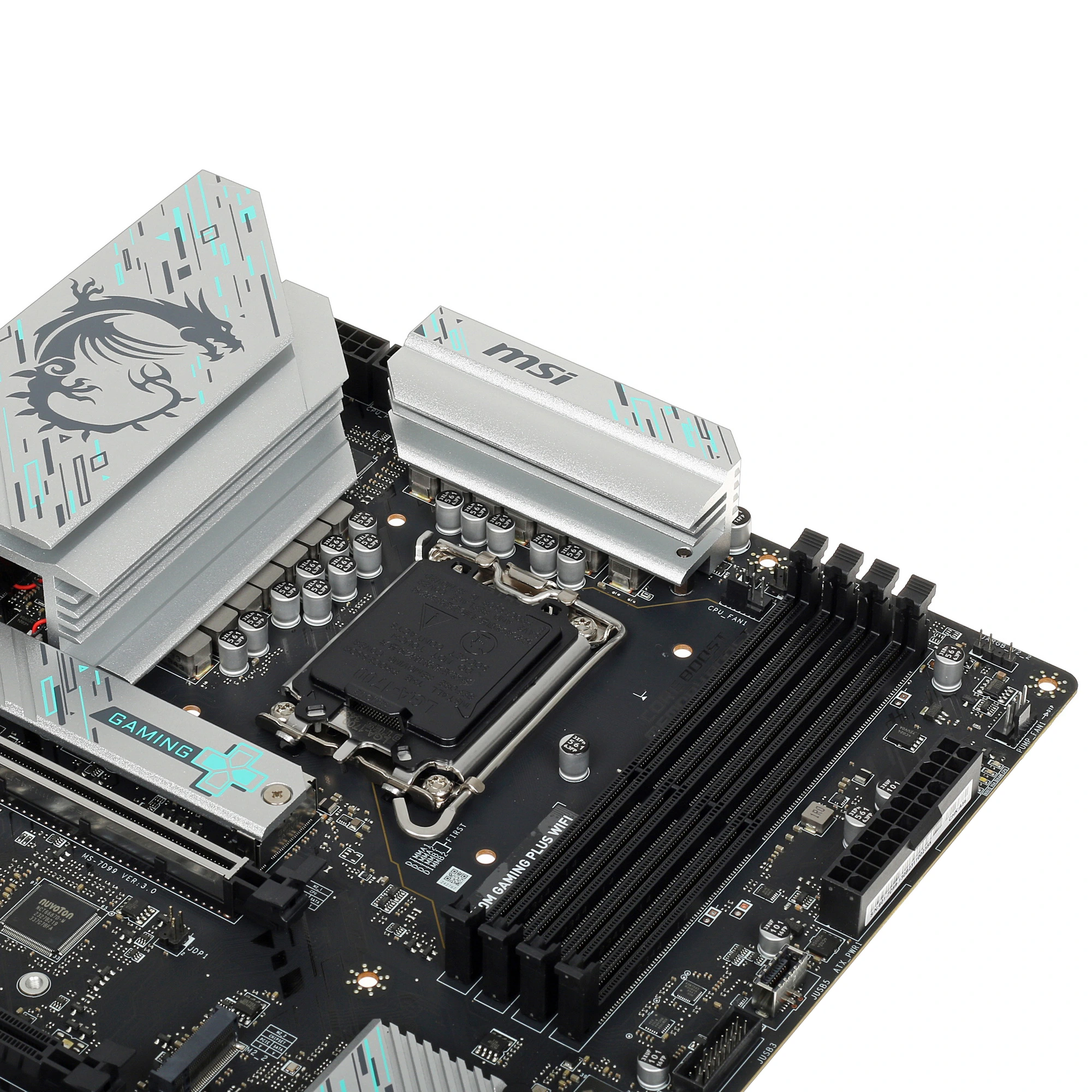 Материнская плата MSI B760M GAMING PLUS WIFI, LGA1700, Intel B760, 4xDDR5, 4xSATA, 2xM.2, 1xPCIe 4.0 x16, DisplayPort, HDMI, 1x2.5Gb LAN, 3x3.5 мм, 7.1, microATX, фото7