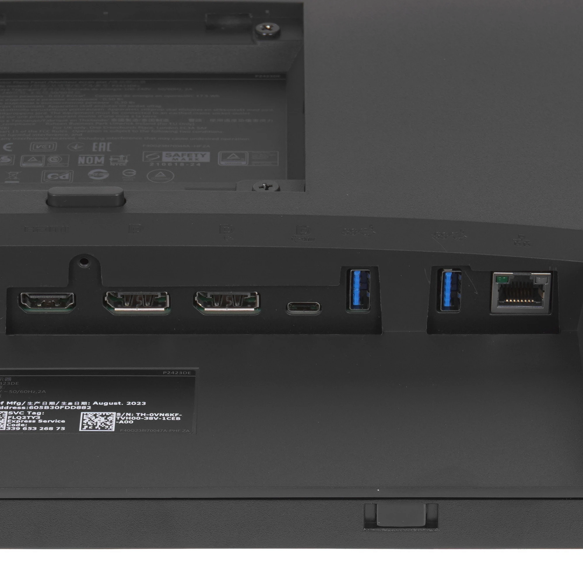 Монитор 23.8' Dell P2423DE IPS 2560x1440, 60 Гц, 5 мс, 16:9, 300 кд/м², HDMI 1.4, DP 1.2, USB-C (90 Вт), 4xUSB 3.0, Ethernet (1 Gbит), 3.5 Jack, черный/серебристый, фото9