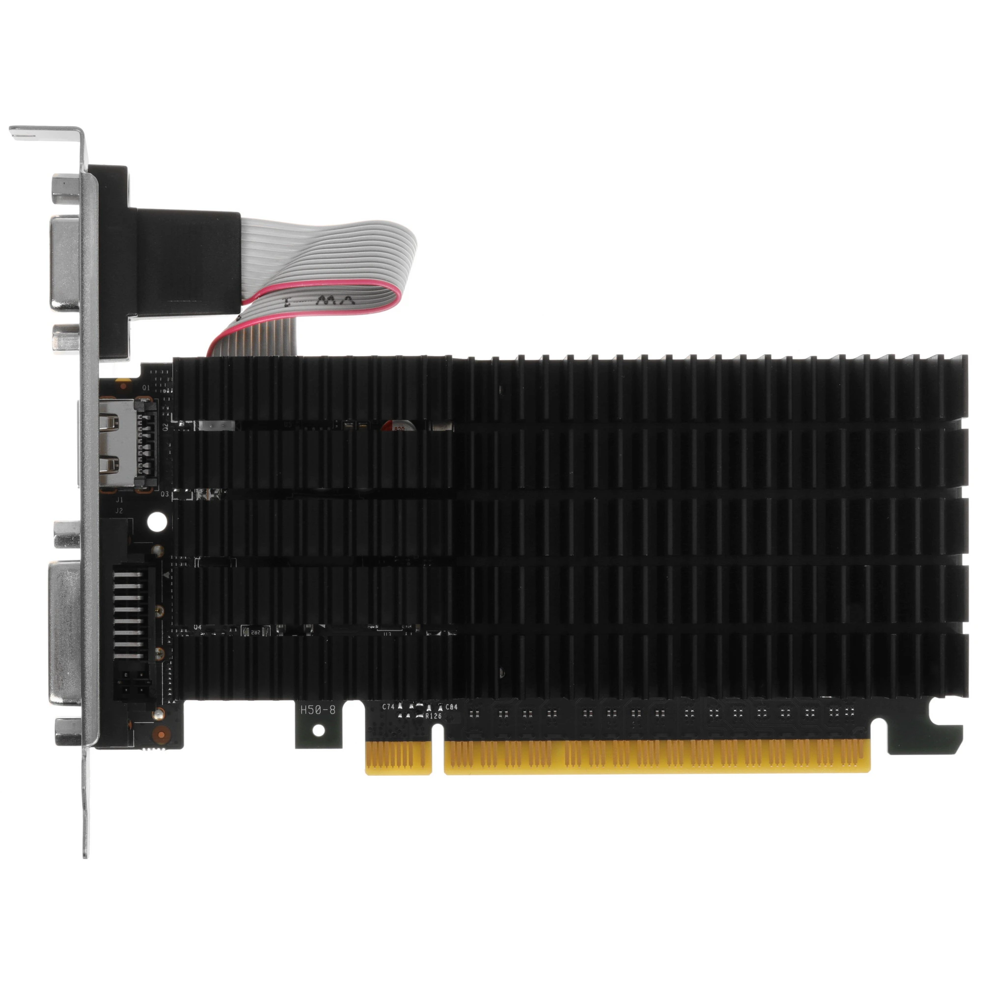 Видеокарта AFOX GeForce GT 710, 1 GB DDR3, 64 bit, HDMI, DVI-D, VGA, GPU 954 MHz