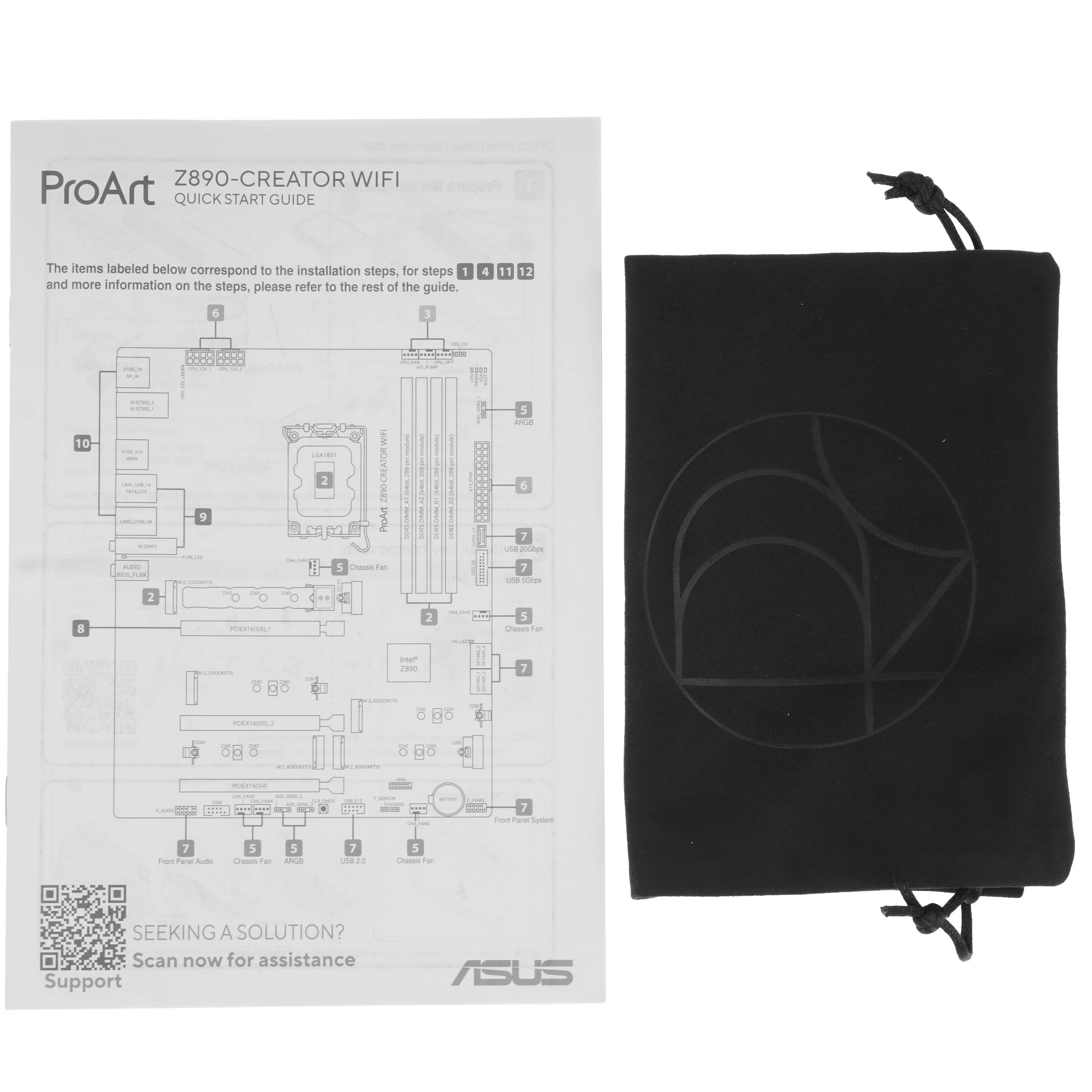 Материнская плата ASUS ProArt Z890-CREATOR WIFI, LGA1851, Intel Z890, 4xDDR5, 4xSATA, 5xM.2, 1xPCIe 5.0 x16, HDMI, USB Type-C, 2x10Gb LAN, Thunderbolt, 2x3.5 мм, 7.1, ATX, фото8