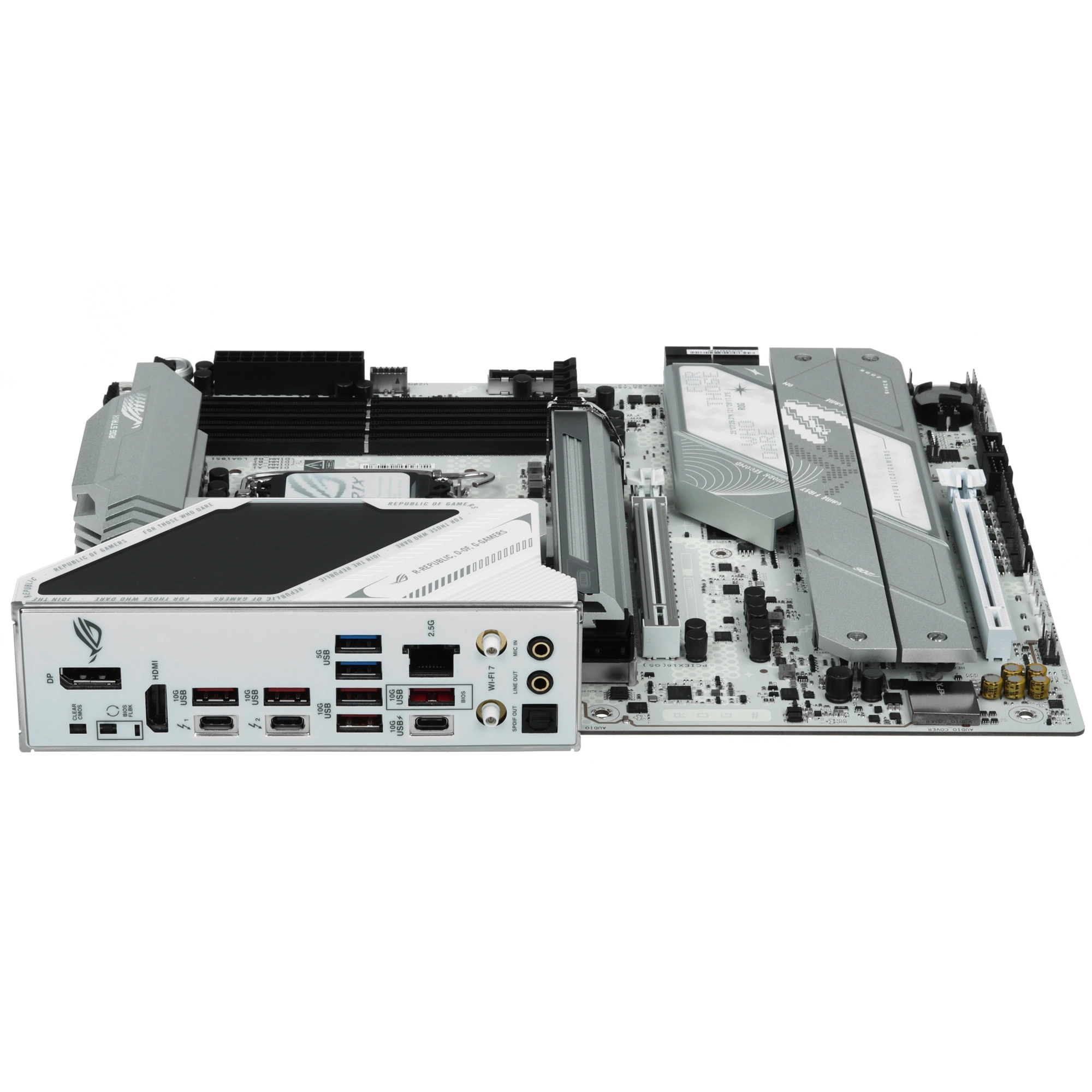 Материнская плата ASUS ROG STRIX Z890-A GAMING WIFI, LGA 1851, Intel Z890, 4xDDR5, 4xSATA, 5xM.2, 1xPCIe 4.0 x16, 1xPCIe 5.0 x16, 1xHDMI, 1xDP, 1x 2.5Gb LAN, 2xUSB-A 3.2 Gen 1, 5xUSB-A 3.2 Gen 2, 1xUSB-C 3.2 Gen 2, 2xThunderbolt 4, 2x3.5 мм, 7.1, ATX, фото9