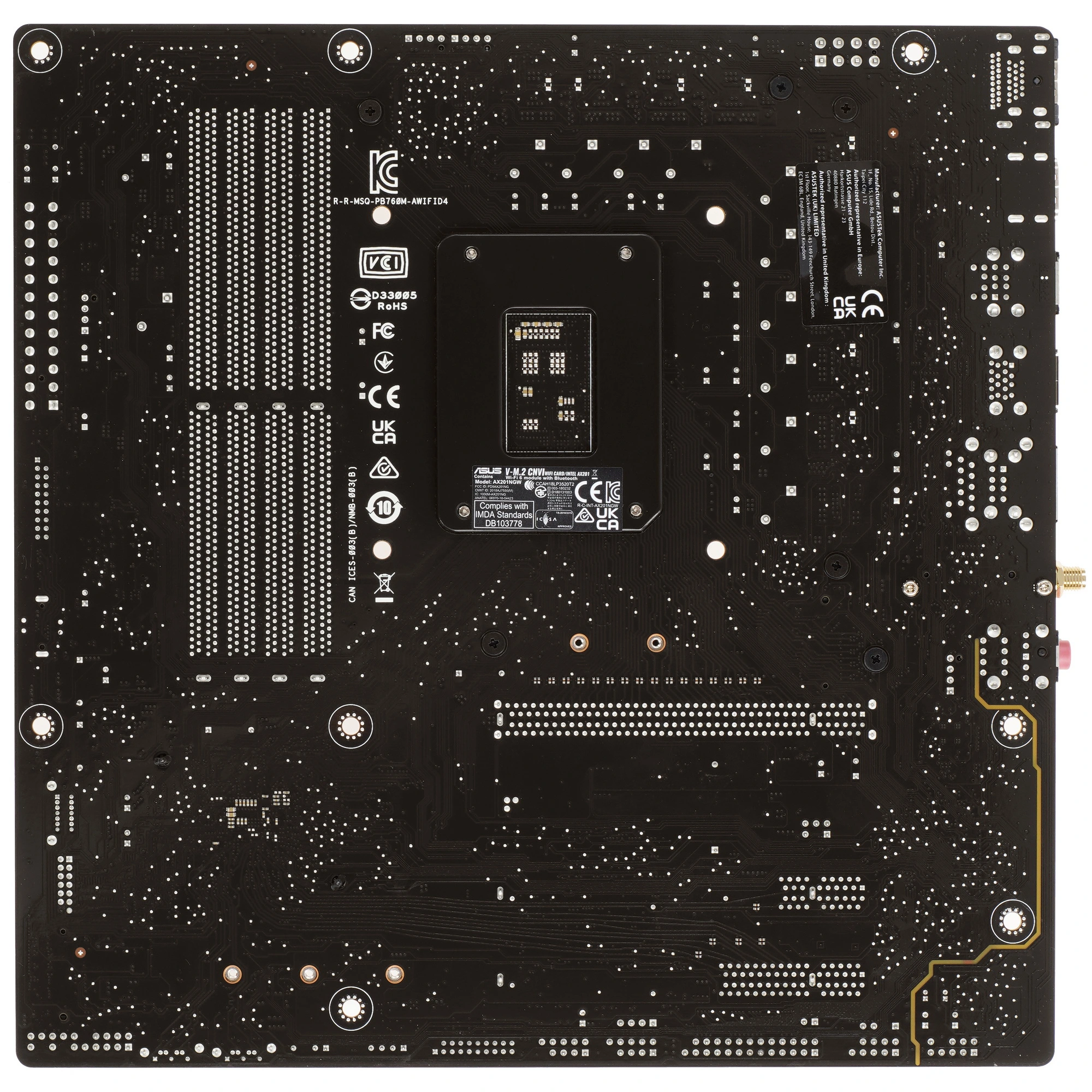 Материнская плата ASUS PRIME B760M-A WIFI D4, LGA1700, Intel B760, 4xDDR4, 4xSATA, 2xM.2, 3xPCIe x16, DisplayPort, HDMI, 1x2.5Gb LAN, 3x3.5 мм, 7.1, microATX, фото2