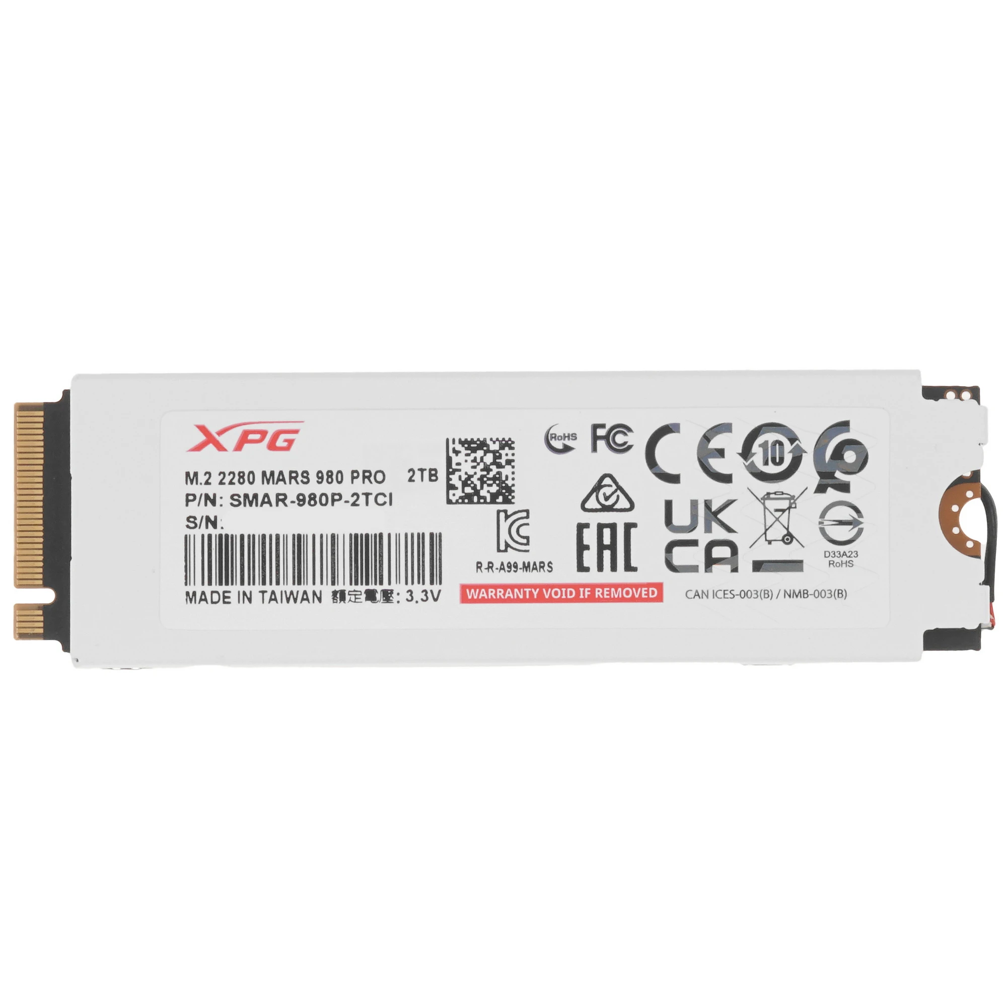 Накопитель SSD ADATA XPG MARS 980 PRO, 2Tb, PCIe 5.0 x4, M.2 2280, NVMe, R/W 14000/13000, с радиатором, фото10