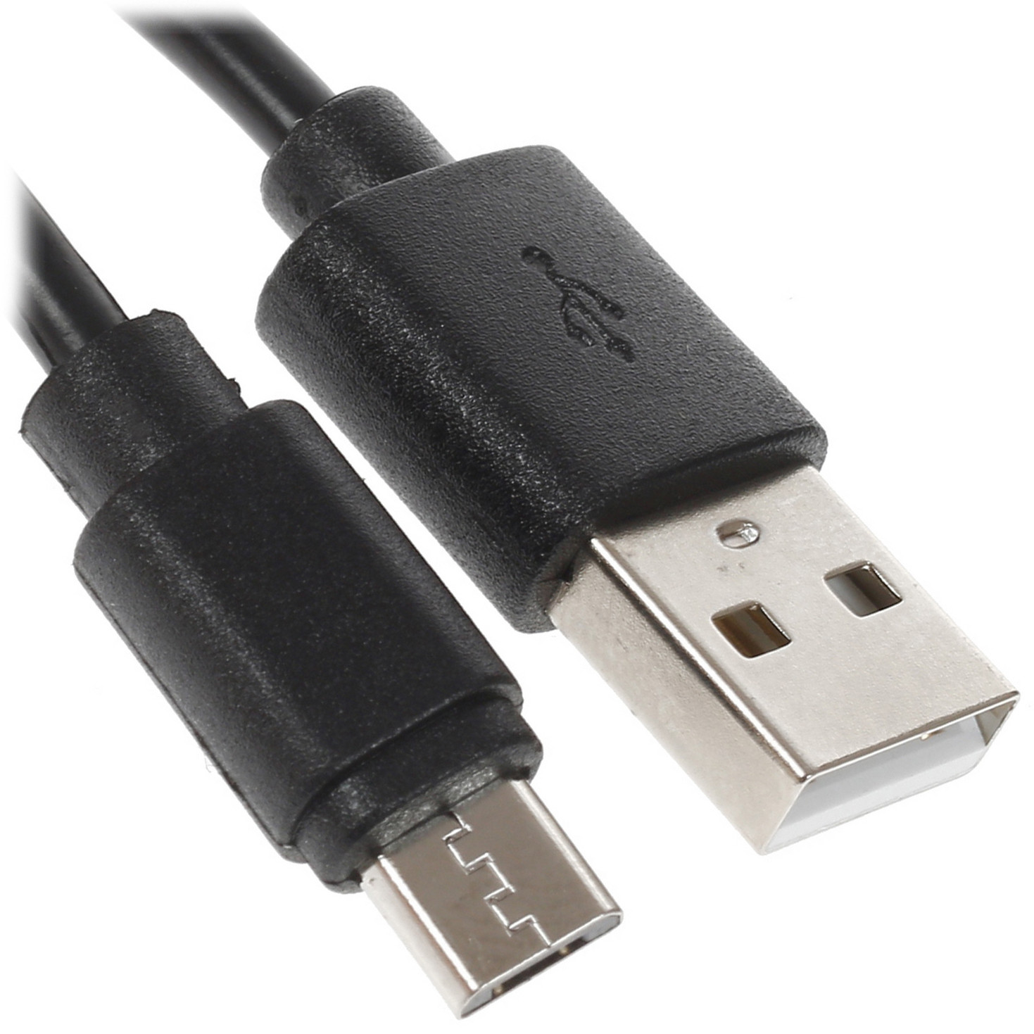 Кабель круглый FinePower micro USB - USB черный 2 м