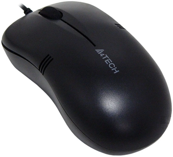 Мышь проводная A4Tech OP-560NU V-Track черный, USB Type-A, кнопки - 3, вид 7