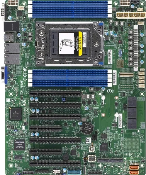 Серверная материнская плата Supermicro MBD-H12SSL-I-B, SP3, 8xDDR4, 8xSATA, 2xM.2, 5xPCIe 4.0 x16, VGA, 2x1Gb LAN, ATX