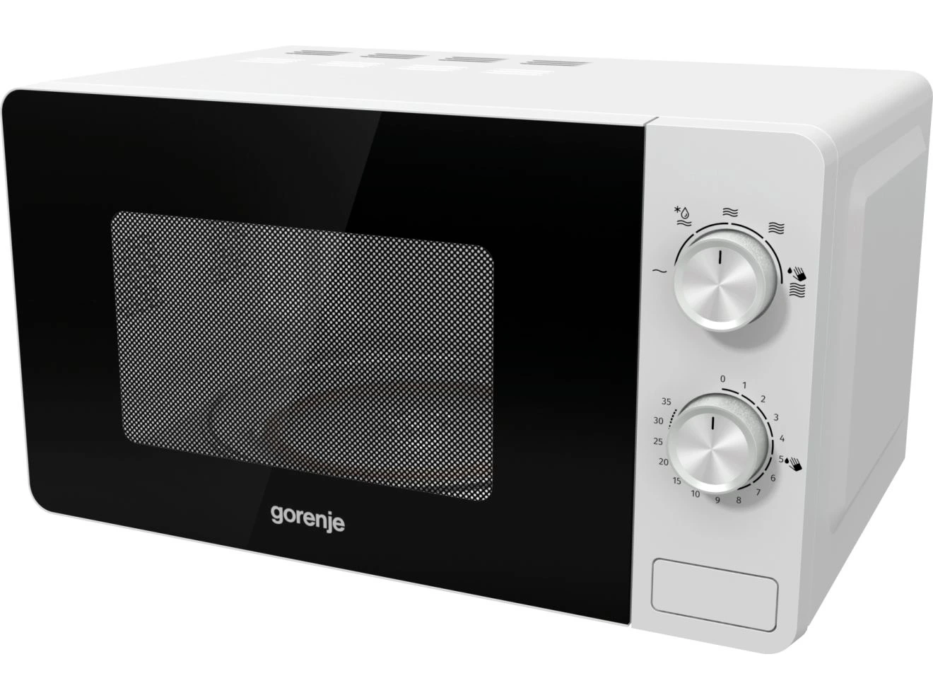 Микроволновая печь Gorenje MO17E1W белый, 17 л, 700 Вт, переключатели - поворотный механизм