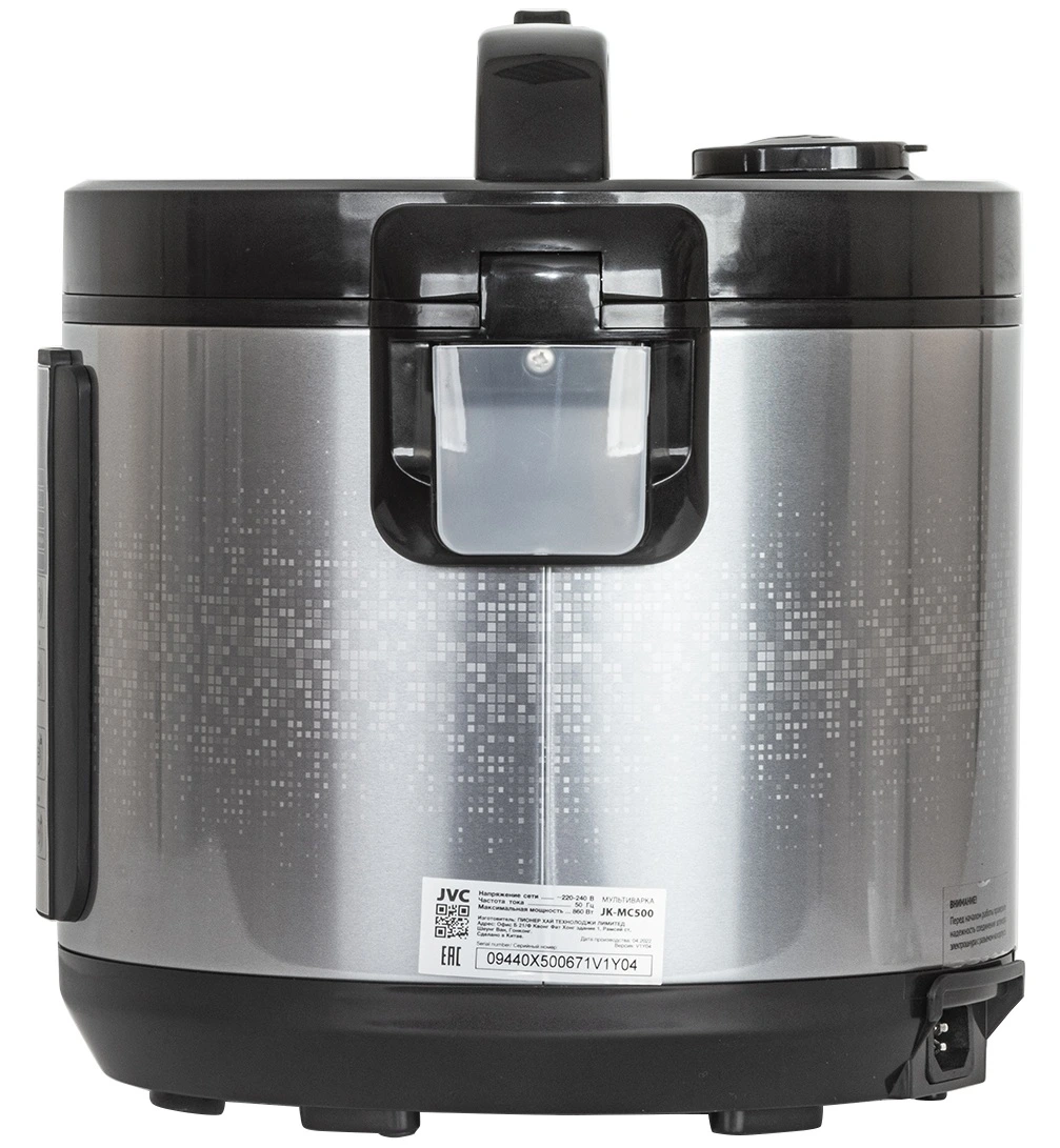 Мультиварка JVC JK-MC500 черный/серебристый, 4 л, 860 Вт, кнопки, 11 программ