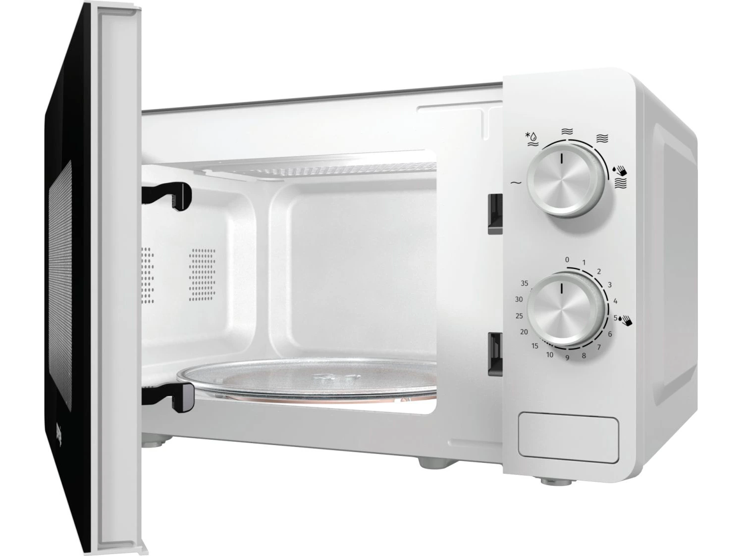 Микроволновая печь Gorenje MO17E1W белый, 17 л, 700 Вт, переключатели - поворотный механизм