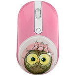 Мышь беспроводная DEXP WM-311WU OWL  розовый