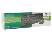 Клавиатура+мышь беспроводная   Logitech MK220 черный