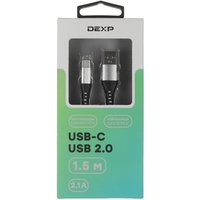 Кабель DEXP USB Type-C - USB Type-A белый 1.5 м