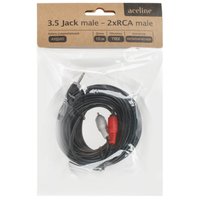 Кабель   Aceline jack 3.5 мм - 2RCA черный