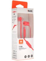 Проводные наушники JBL T110  красный 2016