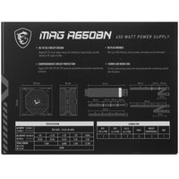 Power supply MSI MAG A650BN [306-7ZP2B19-CE0] black