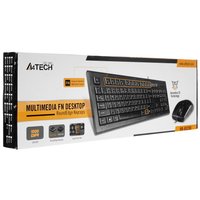 Keyboard and mouse  Wired  A4Tech KR-8520D black