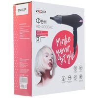 Фен DEXP HD-2000AC черный/фиолетовый