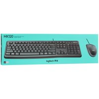 Клавиатура+мышь  проводная  Logitech Desktop MK120 черный