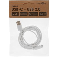 Кабель FinePower USB Type-C - USB Type-A белый 1.5 м
