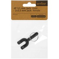 Adapter   Aceline jack 3.5 mm - jack 3.5 mm x2 pcs. black
