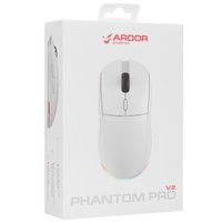 Мышь беспроводная/проводная ARDOR GAMING Phantom PRO V2 [ARDW-PH3395-WT] белый
