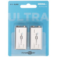 Батарейка FinePower Ultra крона (6LR61/6F22/CR-9V)