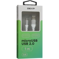 Кабель DEXP micro USB-B - USB Type-A белый 1 м