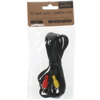 Cable   Aceline jack 3.5 mm - 3RCA black