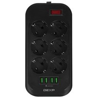 Сетевой фильтр DEXP SE6403 черный