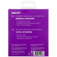 Сетевое зарядное устройство DEXP IET003188 белый